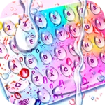 color rain water keyboard live android application logo